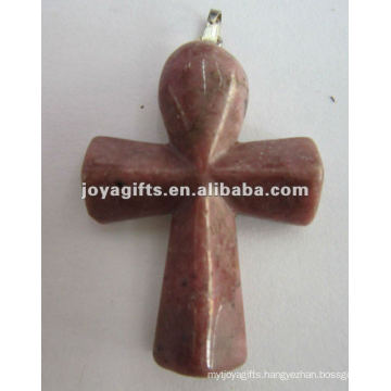 Semi Precious Stone Cross Pendant